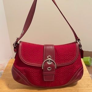 Vintage Coach Red Shoulder Bag